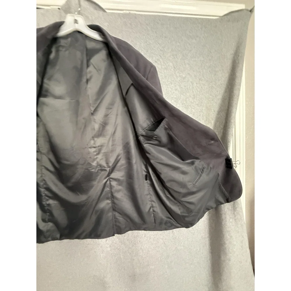 Harmony Blazer Sport Coat Mens 52 Gray Faux Suede Western Cowboy Jacket